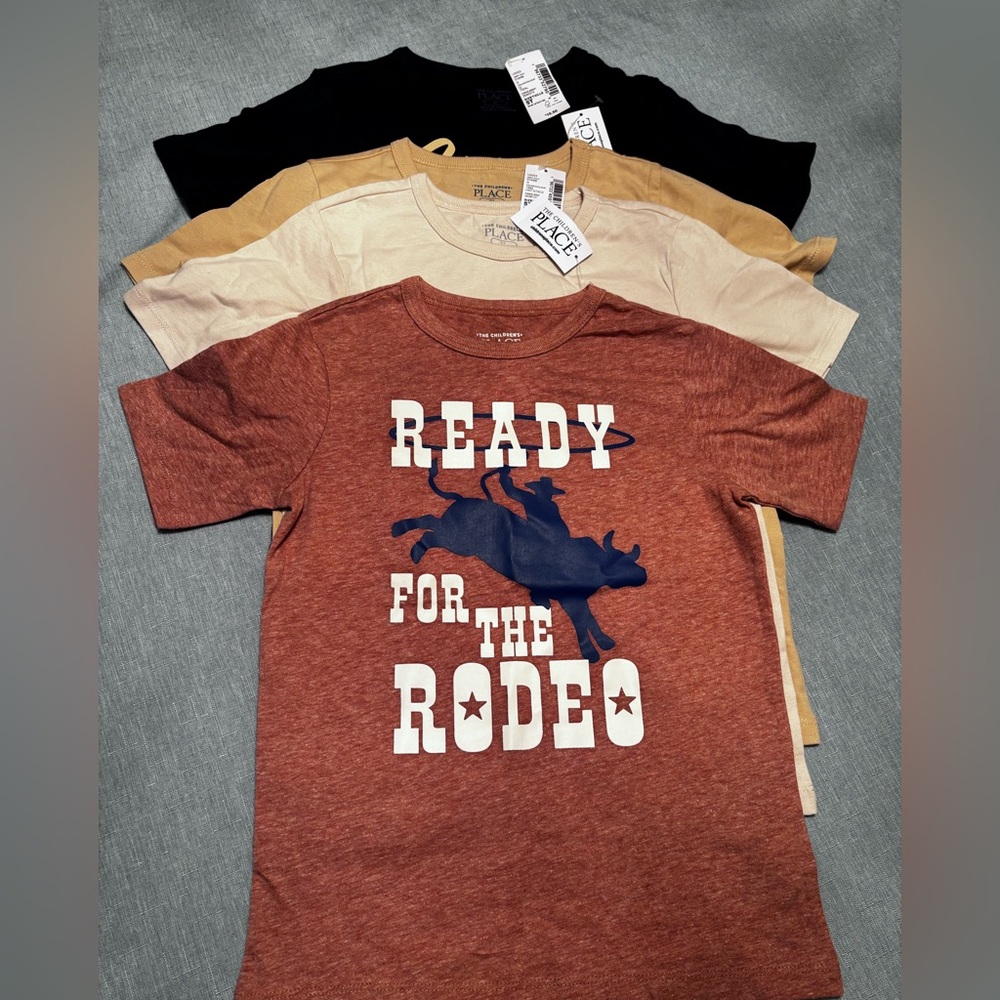 The Children's Place Kids Rodeo Graphic T-Shirts Lot Of 4 Size 5T